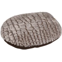 Flamingo Coussin Snoozzy Ovale Fermeture Eclair Brun 50x40x8cm