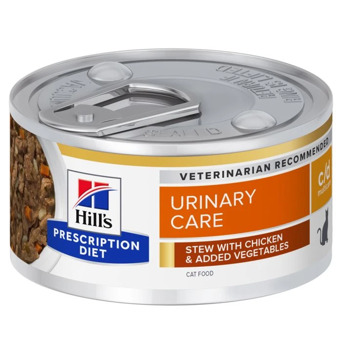 Hill's Prescription Diet C/D Urinary Multicare Boîtes Pour Chat Au Poulet Et Légumes - 24 X 82g 1 Hill's Prescription Diet C/D Urinary Multicare Boîtes Pour Chat Au Poulet Et Légumes - 24 X 82g