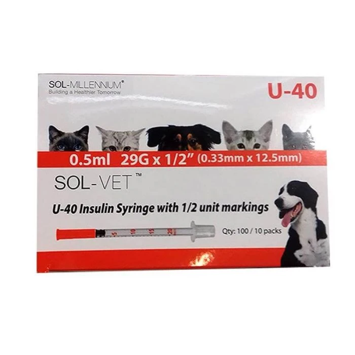 MSD Seringues Insuline Caninsulin 40 UI Montée 0,5ml - Boîte De 100 Seringues 1 MSD Seringues Insuline Caninsulin 40 UI Montée 0,5ml - Boîte De 100 Seringues