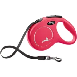Laisse Flexi New Classic Sangle M/5m Rouge