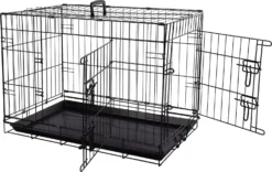 Flamingo Cage Pour Chien Mezo Noir XXL 76x124x83cm 9 Flamingo Cage Pour Chien Mezo Noir XXL 76x124x83cm -Éco Pattes 519536 D 01