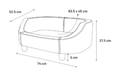 Flamingo Sofa Emerald Vert M 74x52,5x27,5 Cm -Éco Pattes 520599 T 01