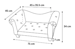Flamingo Sofa Maximilien Gris 71x45x34cm -Éco Pattes 520605 T 01