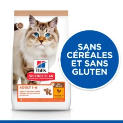 Hill's Science Plan No Grain Croquettes Sans Céréales Pour Chat Adulte Au Poulet - 1.5Kg -Éco Pattes 52742036984 3 science plan chat adult no grain croquettes poulet copie