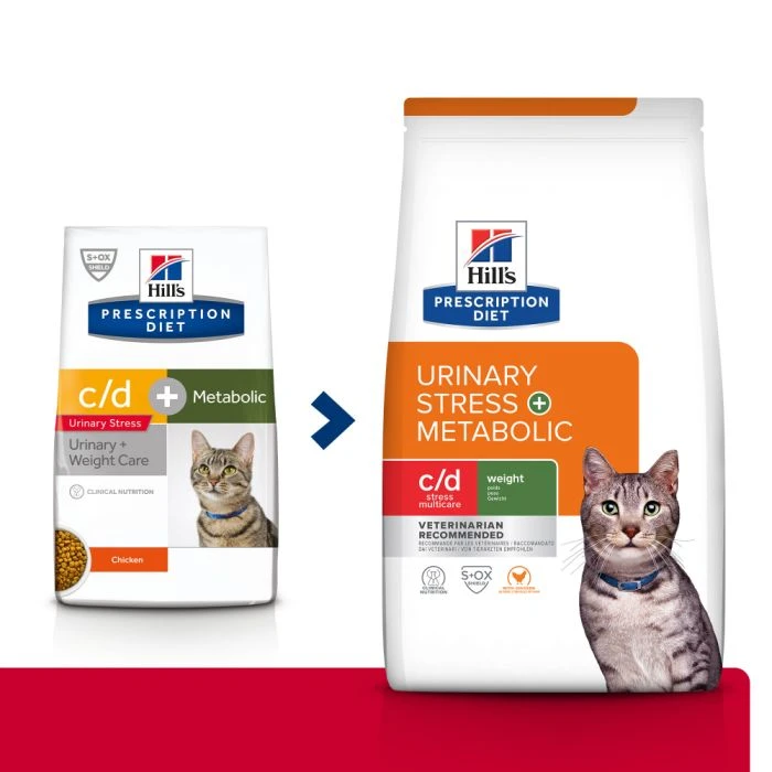Hill's Prescription Diet C/D Urinay Stress + Metabolic Croquettes Pour Chat Au Poulet 1 Hill's Prescription Diet C/D Urinay Stress + Metabolic Croquettes Pour Chat Au Poulet