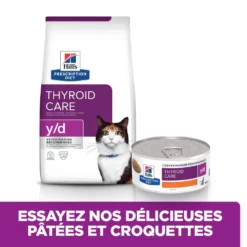 Hill's Prescription Diet Y/D Thyroïd Pour Chat -Éco Pattes 52742042503 3 prescription diet chat y d croquettes poulet 1