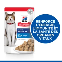Hill's Science Plan Mature Adult Multipack 12 Sachets Repas Pour Chat Sénior Poulet Et Poisson 12 X 85g -Éco Pattes 52742212005 2 science plan chat g mature sachet repas pack mixte poulet poisson
