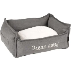 Flamingo Panier Dream Away Rectangulaire Fermeture Eclair Gris 50x40x20cm