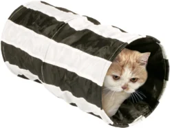 Flamingo Tunnel Pour Chat Noir/blanc 50cm Dia.25cm -Éco Pattes 595d58515420a063a94f159a12a3d894bb8441366546e4366da7c0c2ca9cdefb