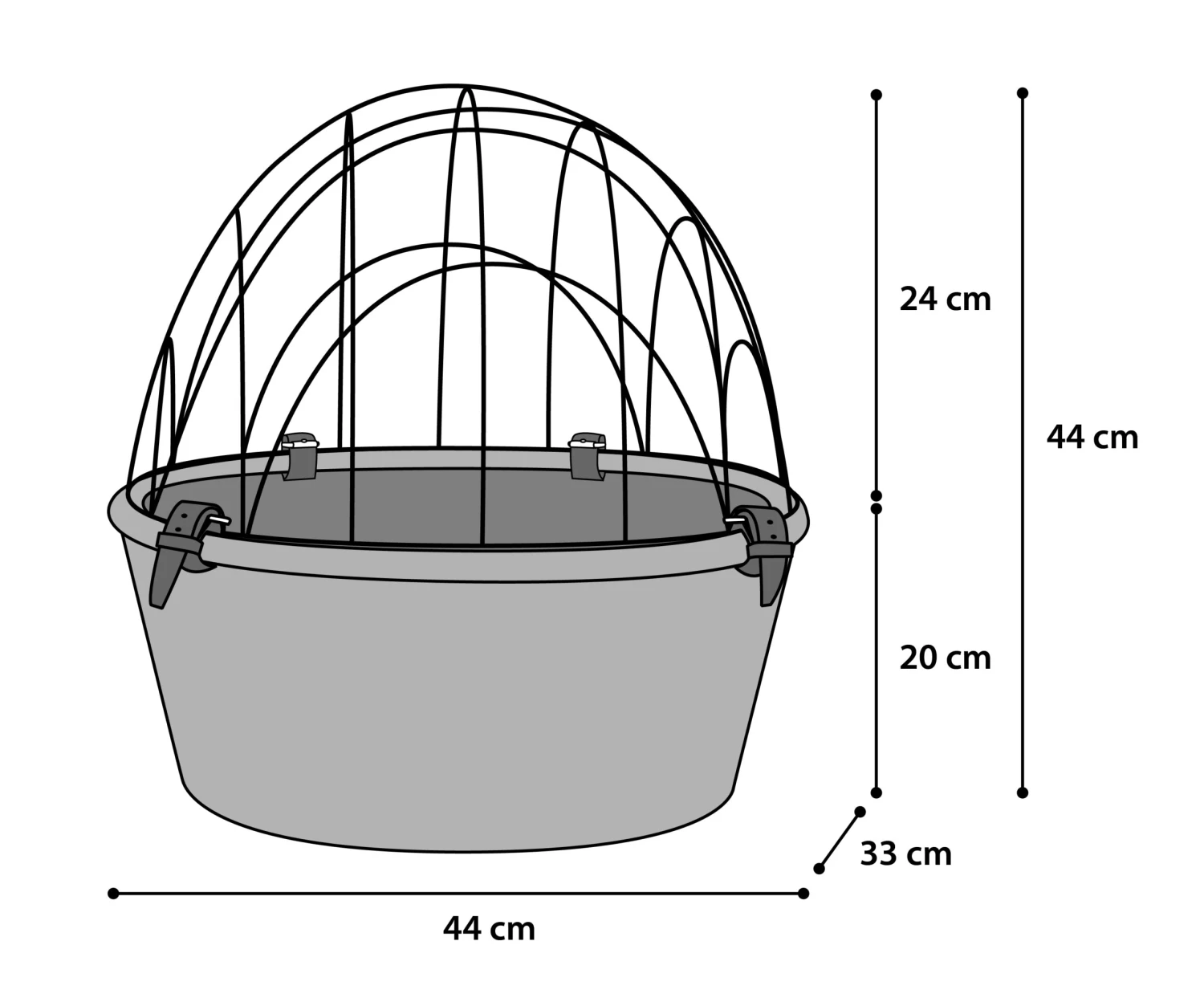 Flamingo Panier Pour Velo Guidon Crochet Ida 43,5x36x45cm 2 Flamingo Panier Pour Velo Guidon Crochet Ida 43,5x36x45cm – Image 2