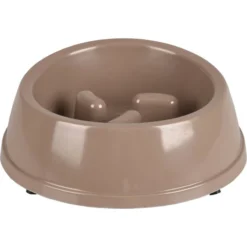 Flamingo Gamelle Mangi Slow Feeder Taupe En Mélamine 950ml