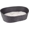 Flamingo Panier Xepp Feutre Oval Gris Foncé + Coussin Gris Clair 68x47x23cm