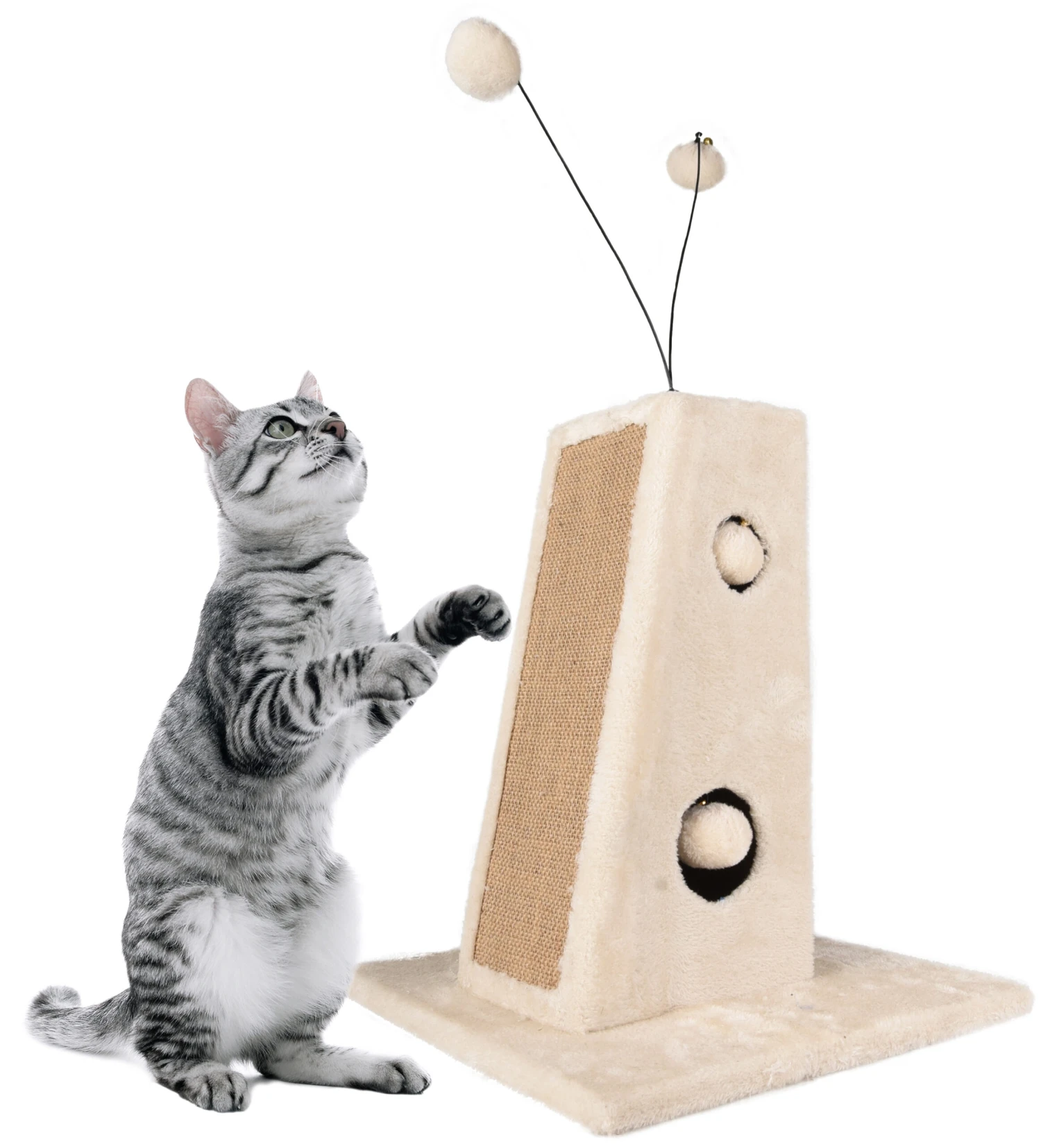 Flamingo Arbre à Chat Sno 4 Crème 35x35x68cm 4 Flamingo Arbre à Chat Sno 4 Crème 35x35x68cm – Image 4