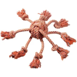 Flamingo Jouet Chien James Octopus En Coton Orange Balle NouÃ©e Dia. 15cm/55cm
