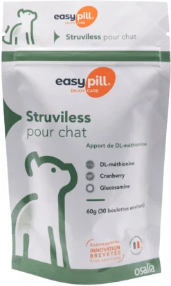 Easypill Chat Struviless - 30 Boulettes De 2gr -Éco Pattes Easypill cat struviless