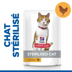 Hill's Science Plan Adult Sterilised Croquettes Et Boîtes Pour Chat Stérilisé -Éco Pattes Hills science plan chat adult sterilised sachet repas pack mixte poulet dinde saumon truite 1 FR 2
