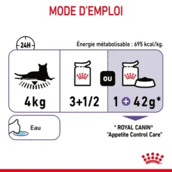 Royal Canin Appetite Control En Sauce Pour Chat 12 Sachets De 85g -Éco Pattes Royal Canin Appetite Control Care Gravy Chat FR 10