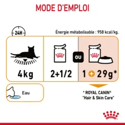 Royal Canin Hair & Skin Care En Sauce Pour Chat 12 Sachets De 85g -Éco Pattes Royal Canin Hair Skin Care Gravy Chat FR 10