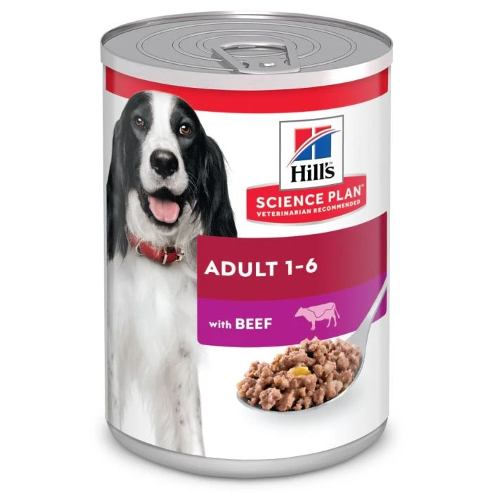 Hill's Science Plan Adult Boîtes Pour Chien Medium Au Bœuf - 12 X 370g 1 Hill's Science Plan Adult Boîtes Pour Chien Medium Au Bœuf - 12 X 370g