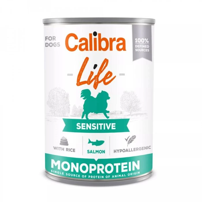 Calibra Life Adult Sensitive Monoproteïne Saumon Pour Chien 6x400gr 1 Calibra Life Adult Sensitive Monoproteïne Saumon Pour Chien 6x400gr