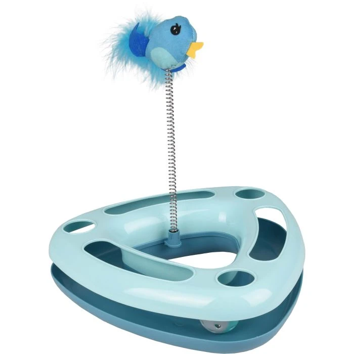 Flamingo Jouet Chat Felicia Bleu Triangle 28x28x30cm 1 Flamingo Jouet Chat Felicia Bleu Triangle 28x28x30cm