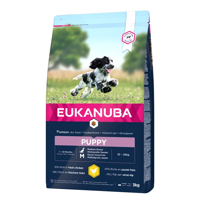Eukanuba Puppy & Junior Medium Breed Pour Chien 12kg 1 Eukanuba Puppy & Junior Medium Breed Pour Chien 12kg
