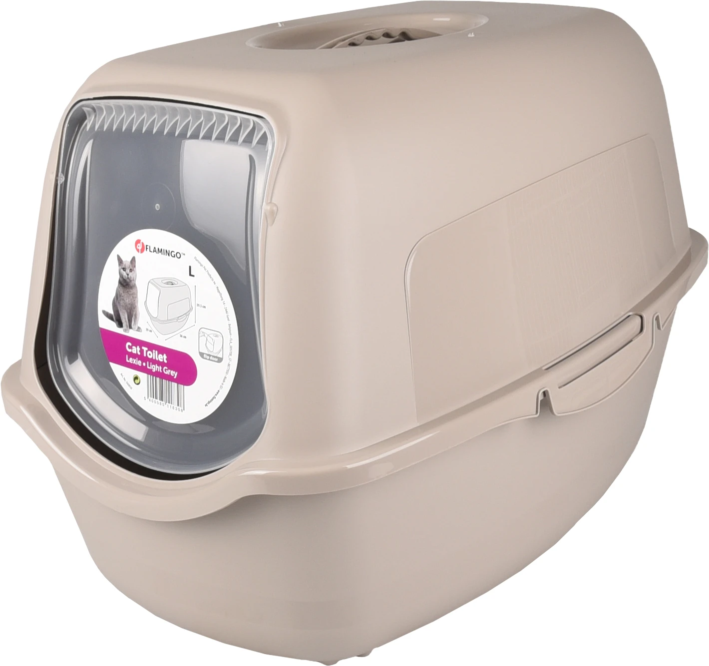 Flamingo Bac à Litière Lexie Gris Clair L 39x56x39,5cm 2 Flamingo Bac à Litière Lexie Gris Clair L 39x56x39,5cm – Image 2