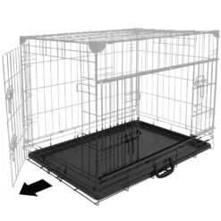 Cage Fer Ninja Edition Avec Porte Coulissante 76x53x61 Cm Noir -Éco Pattes lade 3