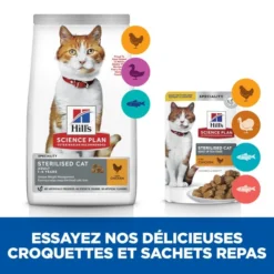 Hill's Science Plan Adult Sterilised Croquettes Et Boîtes Pour Chat Stérilisé